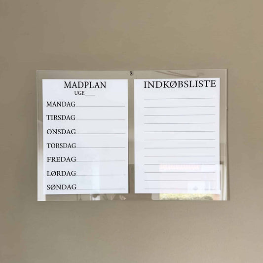 Weekmenu en boodschappenlijst - 50×33 cm