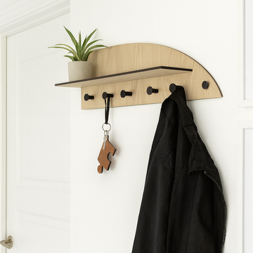 Kapstok - 6 haken - 60x20 cm