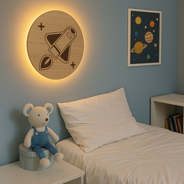 Kinderlamp – Raket #1 – Ø26 cm