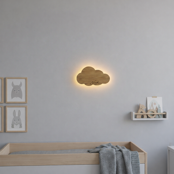 Kinderlamp – Wolk met naam – 35×20 cm