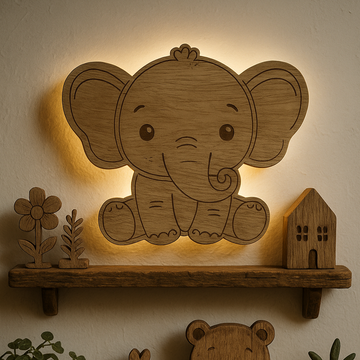 Kinderlamp – Olifant – 31×27 cm