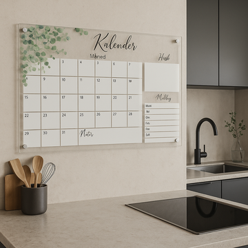 Kalender met weekmenu - Eucalyptus - 60×40 cm