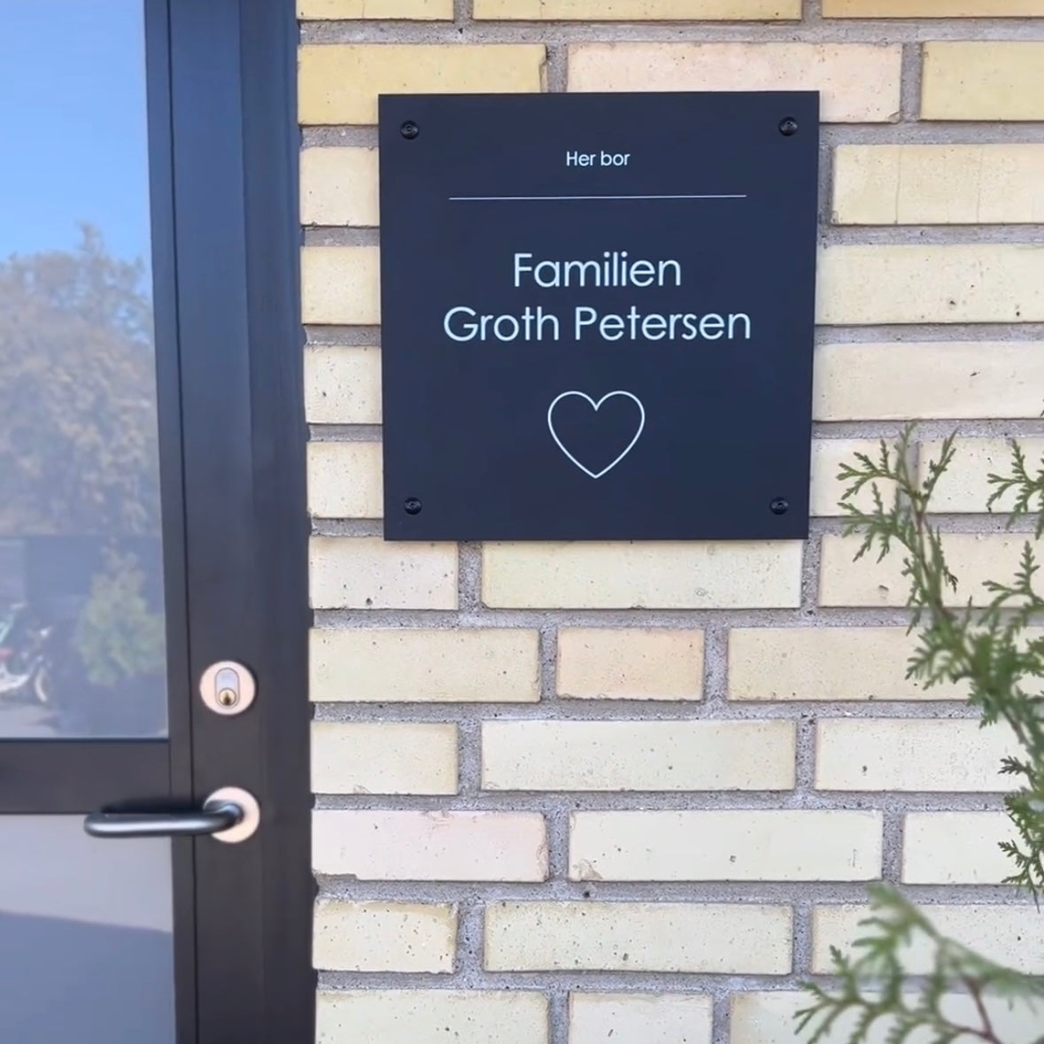 Naambord Huis - Eigen naam - Hart
