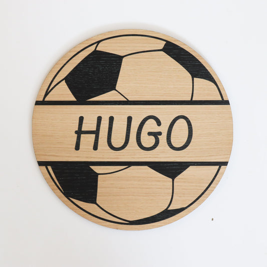 Kinderlamp – Voetbal met naam – Ø26 cm