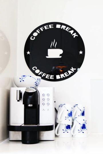 Wanddecoratie - Koffiepauze - Ø38cm