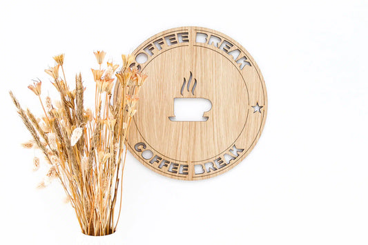 Wanddecoratie - Koffiepauze - Ø38cm