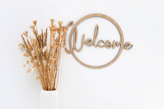 Wanddecoratie - Welkom- 41×32 cm