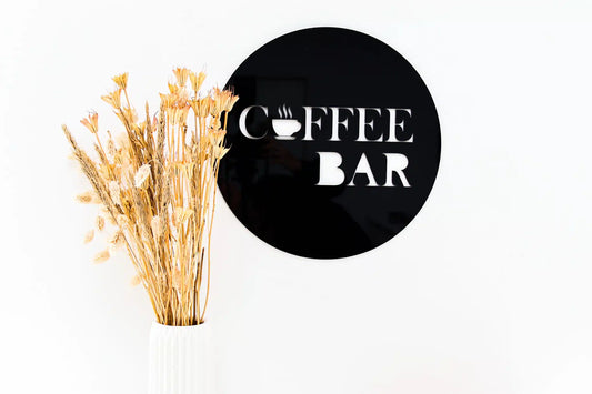 Wanddecoratie- Koffiebar - Ø38cm