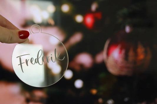 Kerstbal - Naam - Ø8 cm