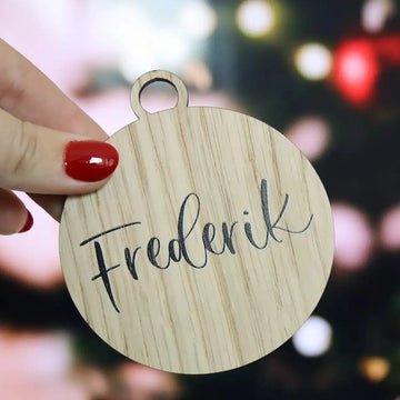Kerstbal - Naam - Ø8 cm