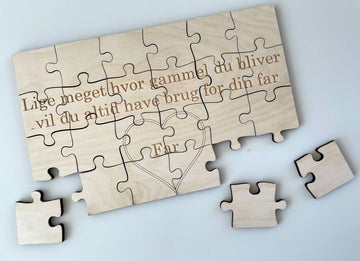 Puzzel met zelfgekozen tekst - 30x19 cm