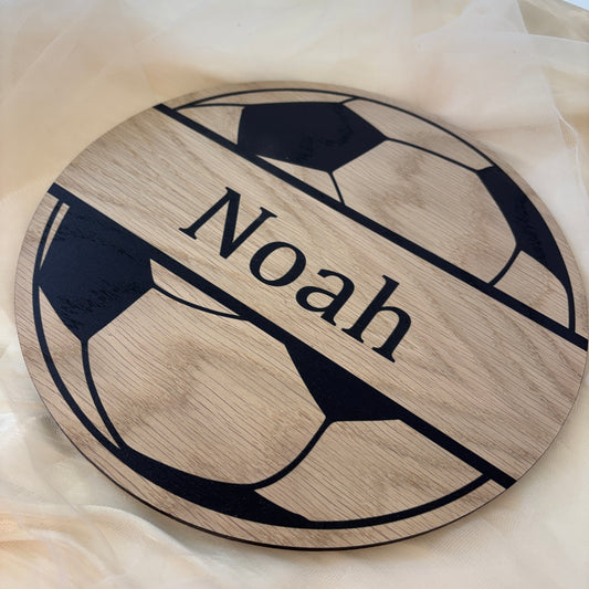 Kinderlamp – Voetbal met naam – Ø26 cm