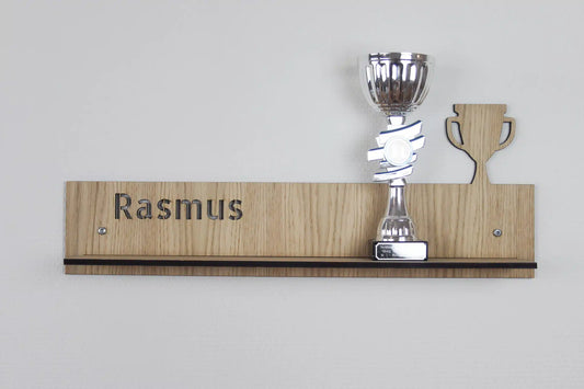 Trofeeënplank met naam - 50x20x8 cm