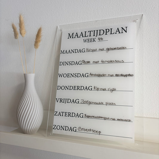 Weekmenu - 24,5×33 cm