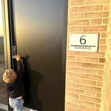 Huisnummer - Luxe - Rechthoek met persoonlijke tekst