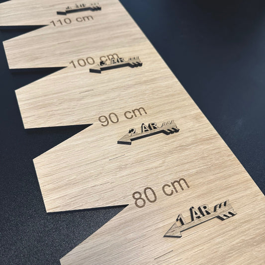Accessoire voor groeimeter - Leeftijdspijlen - 7x2 cm