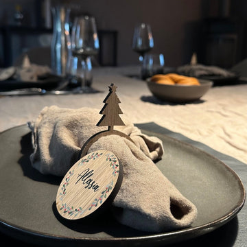 Servetring - Kerstboom - 6x8,5 cm.