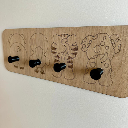 Kapstok - Dieren - 40x14 cm