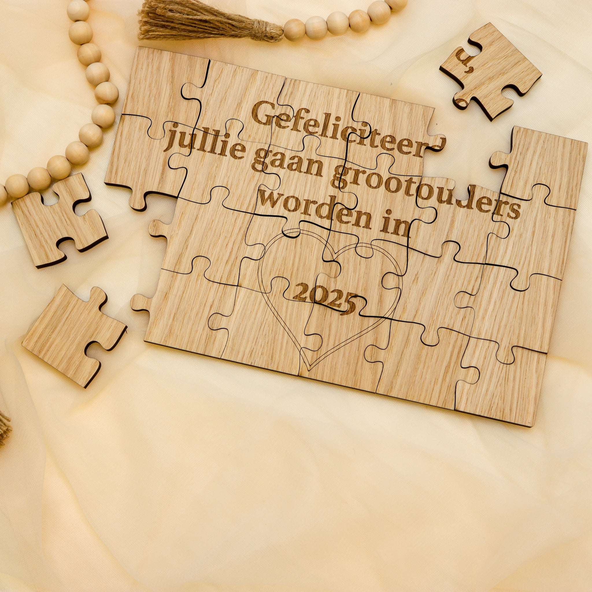 Puzzel met zelfgekozen tekst - 30x19 cm