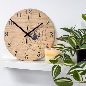 Wandklok – Eikenhout – Spin