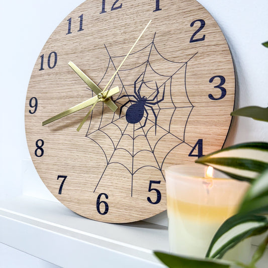 Wandklok – Eikenhout – Spin