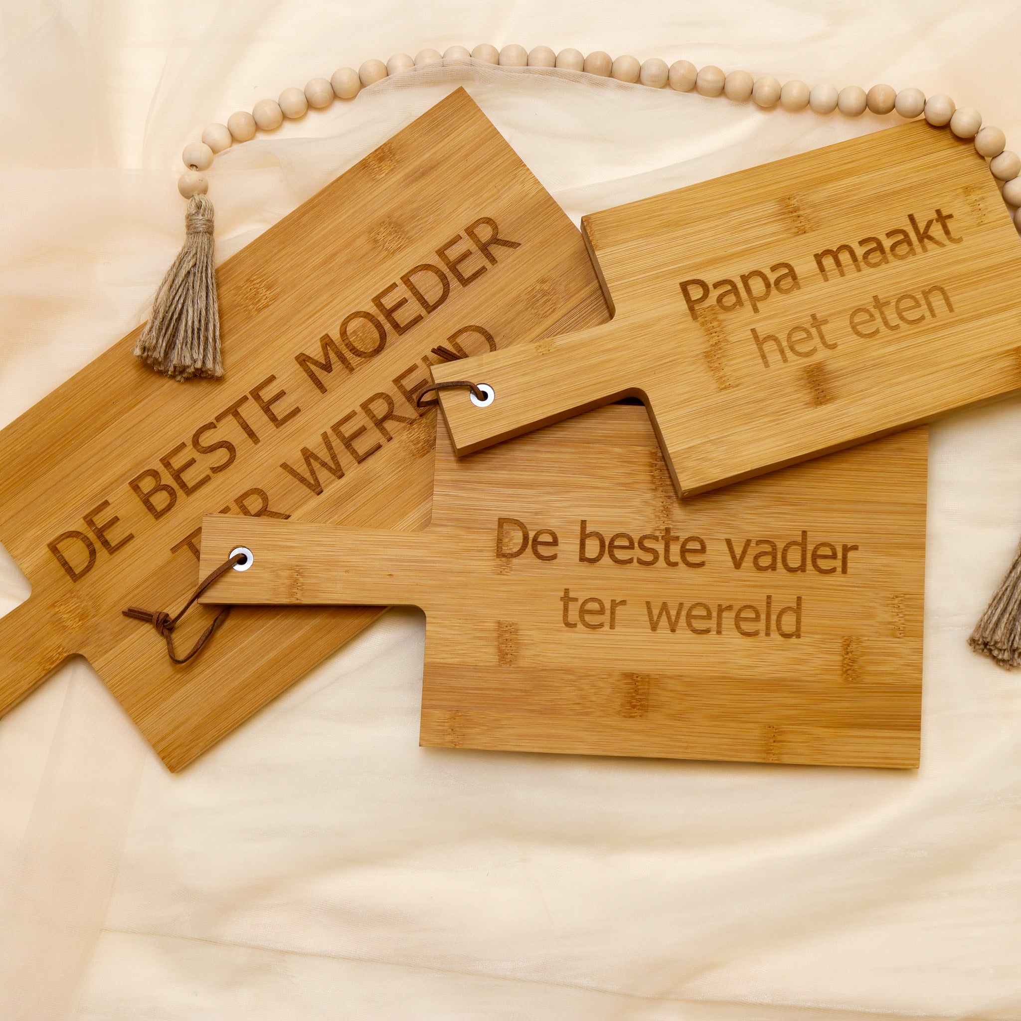 Snijplank met persoonlijke boodschap
