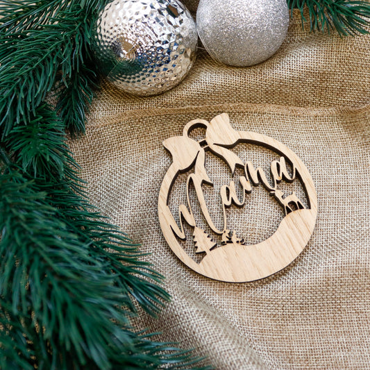 Kerstbal - Rendier - Ø8 cm