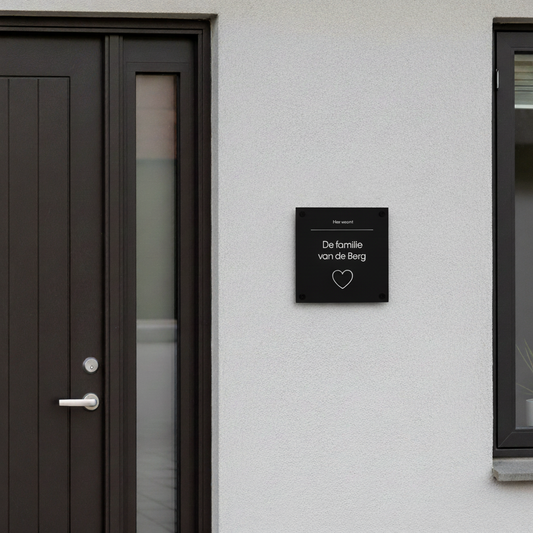 Naambord Huis - Eigen naam - Hart