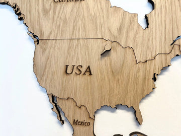 Houten pins voor wereldkaart - 10 stuks.