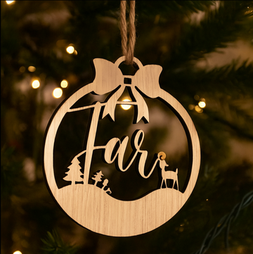 Kerstbal - Rendier - Ø8 cm