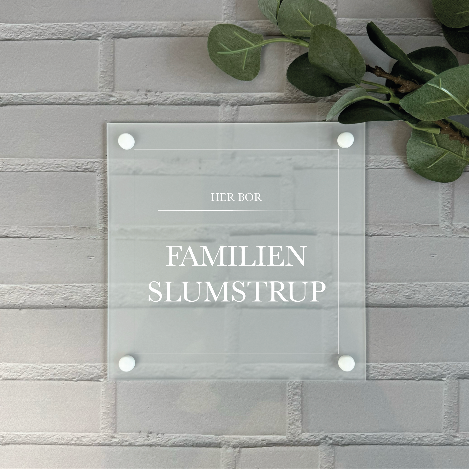 Naambord Huis - Eigen naam - Vierkant