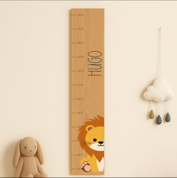 Groeimeter met naam - Leeuw - 120x20 cm