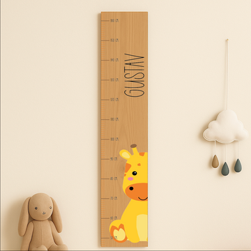 Groeimeter met naam - Giraf - 120×20 cm