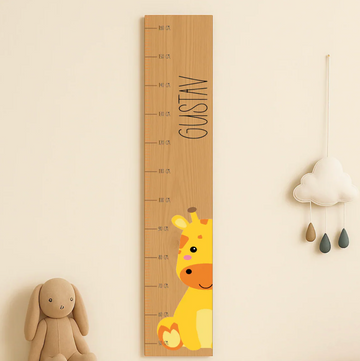 Groeimeter met naam - Giraf - 120×20 cm