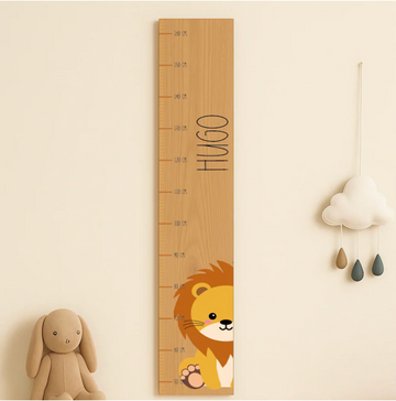 Groeimeter met naam - Leeuw - 120x20 cm
