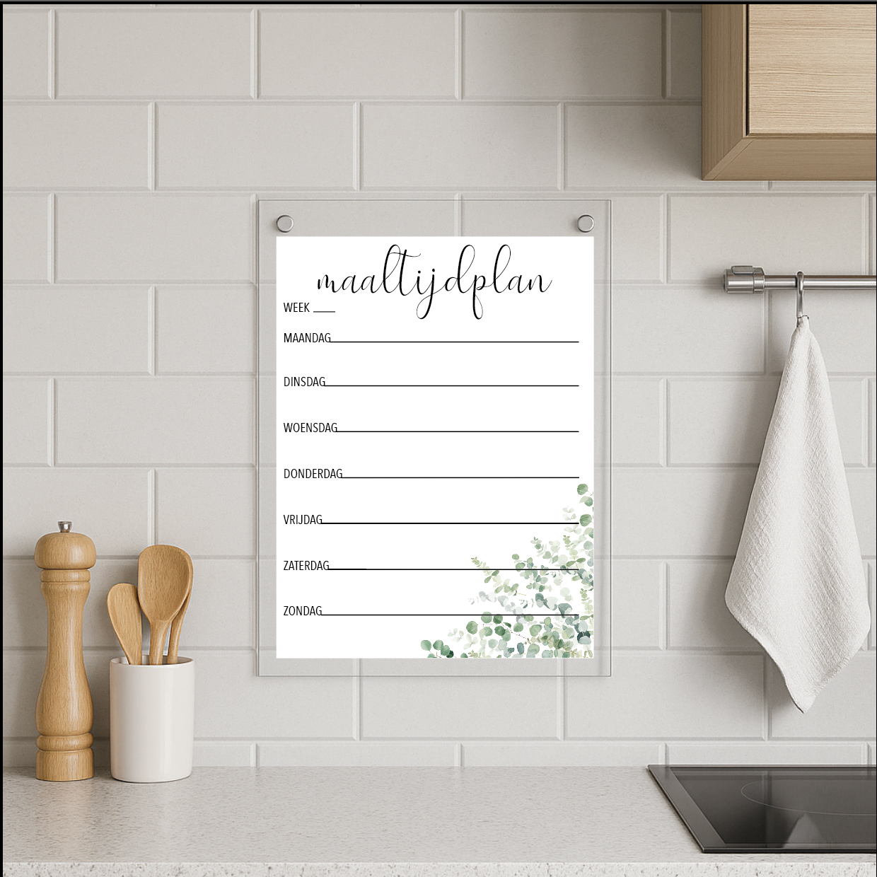 Weekmenu – Eucalyptus – 24×33 cm
