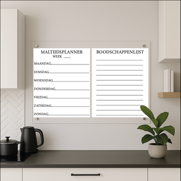 Weekmenu en boodschappenlijst - 50×33 cm
