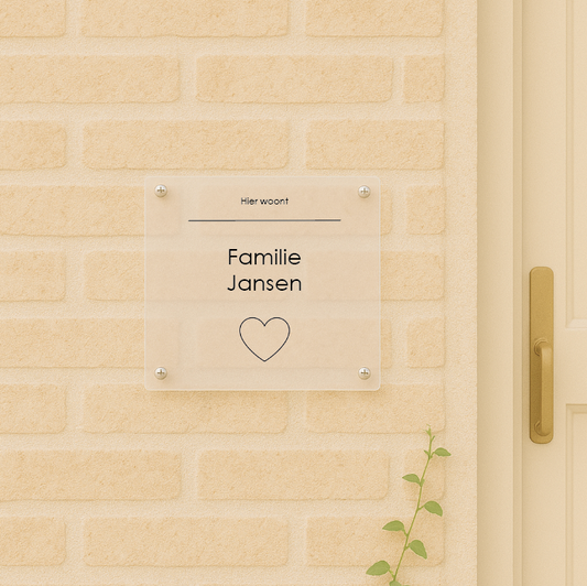 Naambord Huis - Eigen naam - Hart