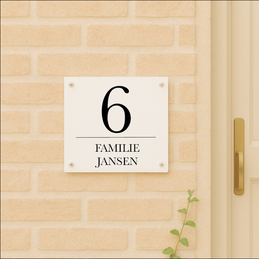 Naambord Huis – Eigen naam & Huisnummer