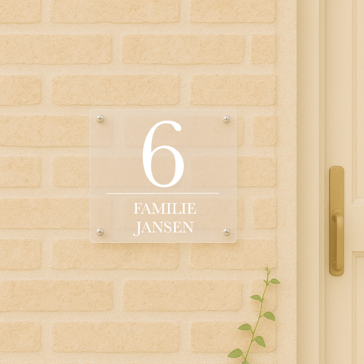Naambord Huis – Eigen naam & Huisnummer