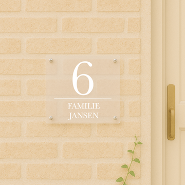 Naambord Huis – Eigen naam & Huisnummer