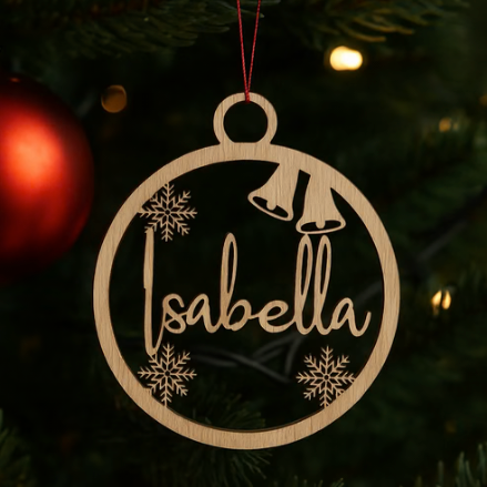 Kerstbal - Klokken - Ø8 cm