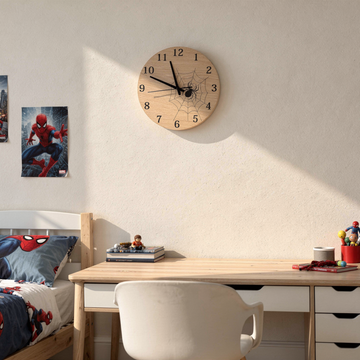 Wandklok – Eikenhout – Spin