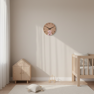 Wandklok – Eikenhout – Beer