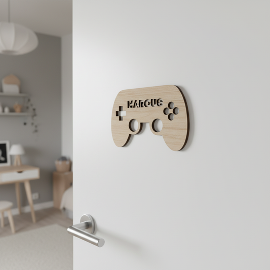 Naambordje - Controller met naam - 25×16 cm