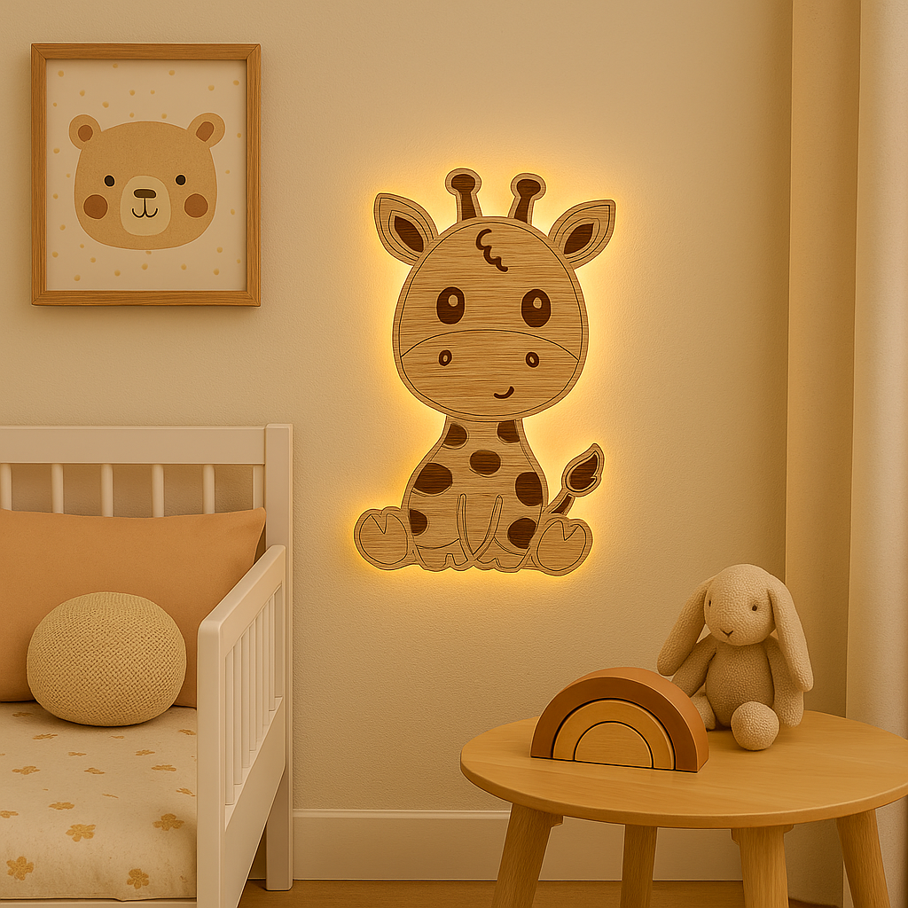 Kinderlamp – Giraf – 28×36 cm