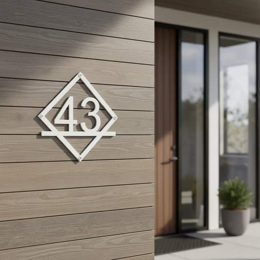 Huisnummer - Ruitvorm