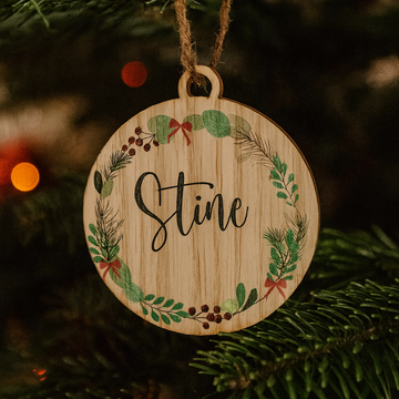 Kerstbal - Krans cirkel - Ø8 cm