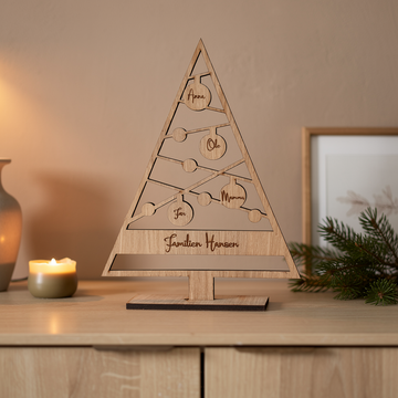 Kerstversiering met persoonlijke tekst #2 - 25x19 cm