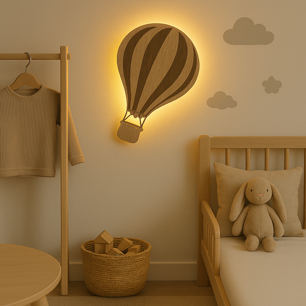 Kinderlamp – Luchtballon – 18×25 cm